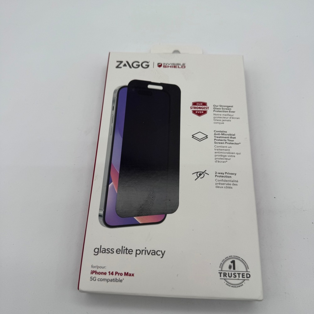 Zagg InvisibleShield Glass Elite Privacy iPhone 14 Pro Max Screen Protector NEW‎